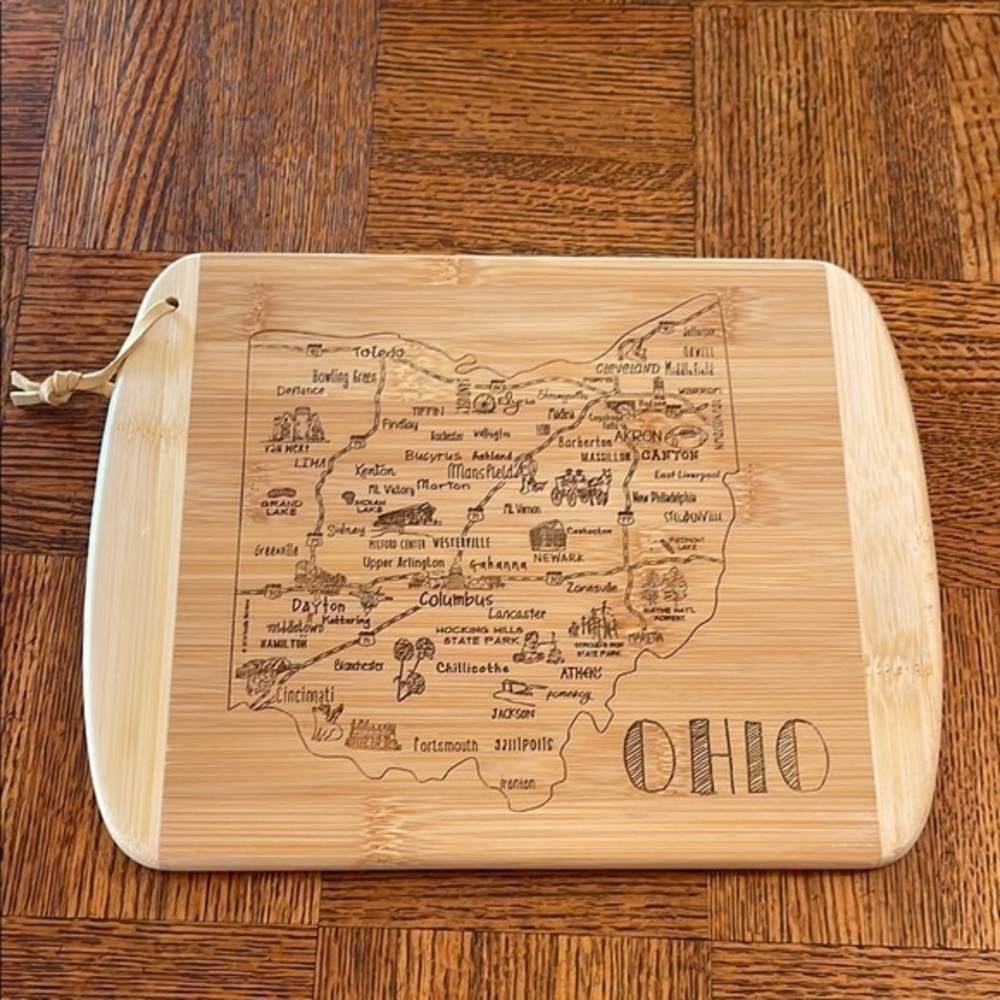 Totally Bamboo Ohio Engraved Bamboo Cutting/Cheese/charcuterie Board
